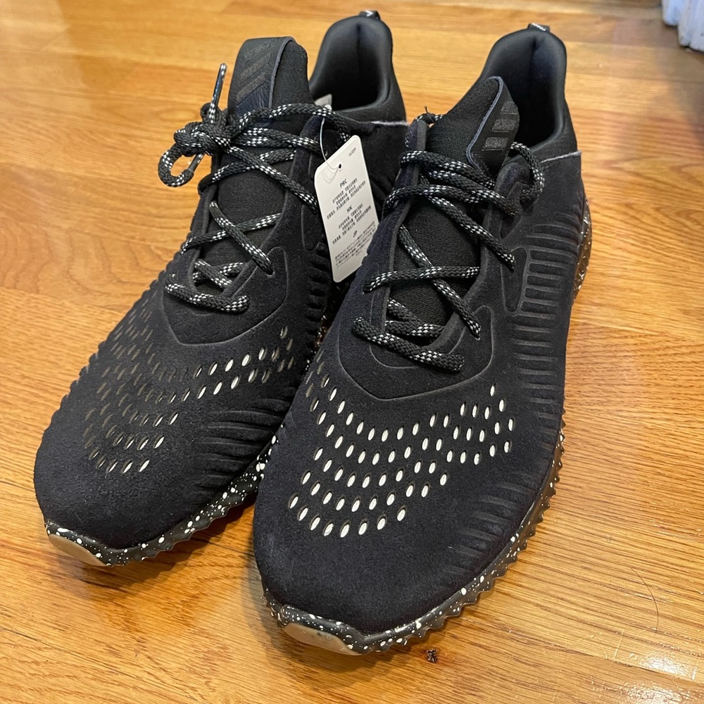 Men’s Adidas Alphabounce Leather Core Black Speckle Sneaker